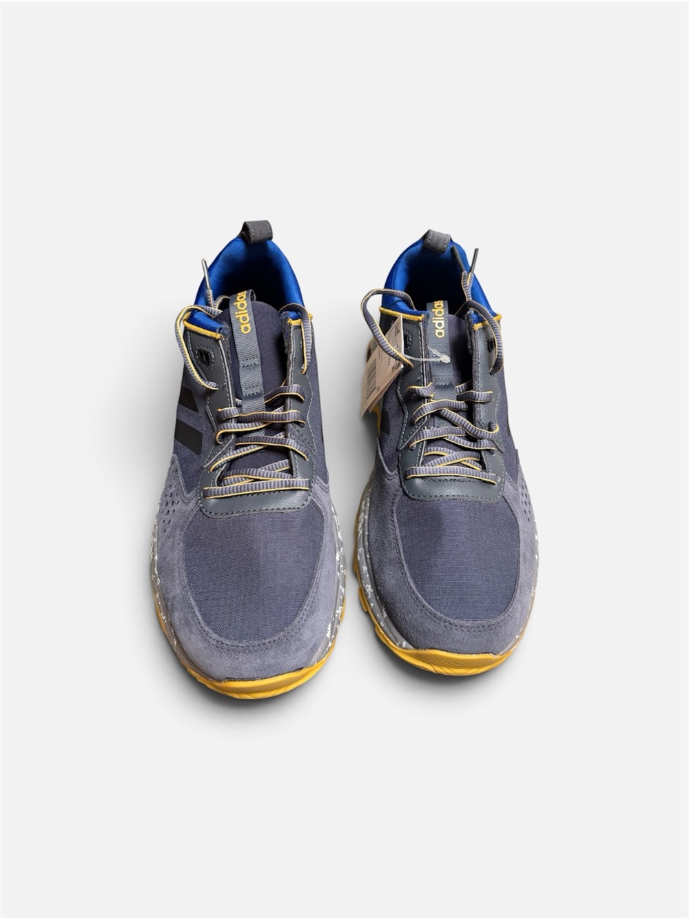 adidas Men’s Gray and Yellow Low-Top Sneakers